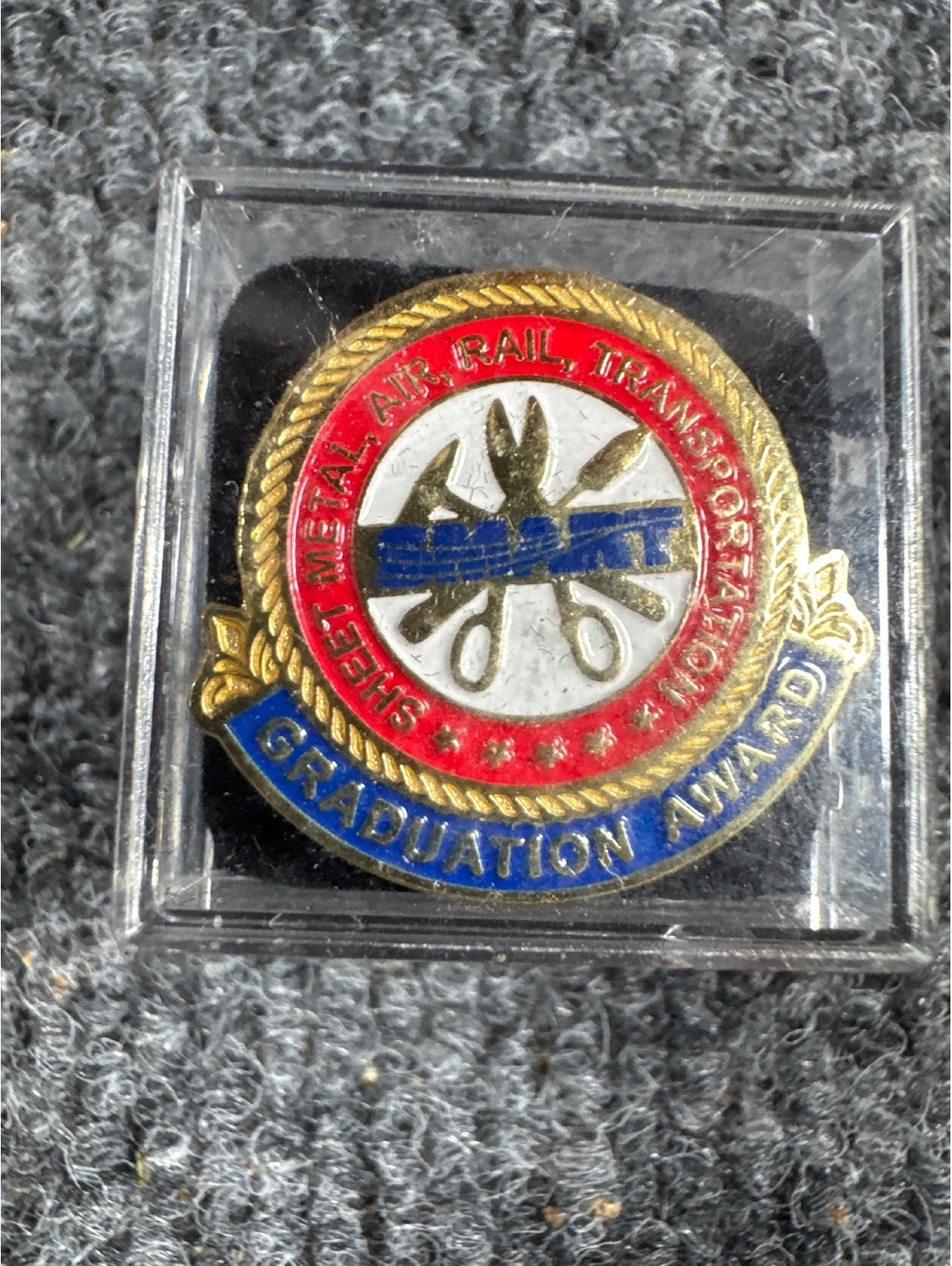 Rail Transportation Graduation Award Safety Medal Pin Badge Railroad Vintage